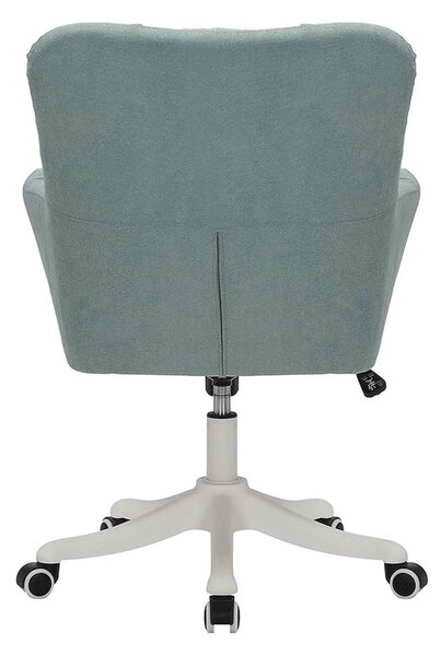 Scaun birou LOREL, verde menta, stofa clasica, 64x67x90/99 cm