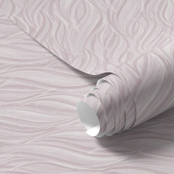 Tapet Valuri texturate, roz pudrat, Tapet abstract, a00688v1 : Uwalls.ro