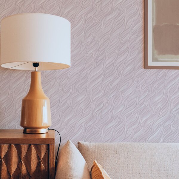 Tapet Valuri texturate, roz pudrat, Tapet abstract, a00688v1 : Uwalls.ro
