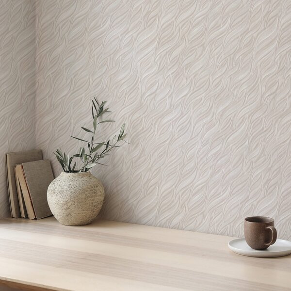 Tapet Pensule texturate, bej cald, Tapet abstract, a00688 : Uwalls.ro