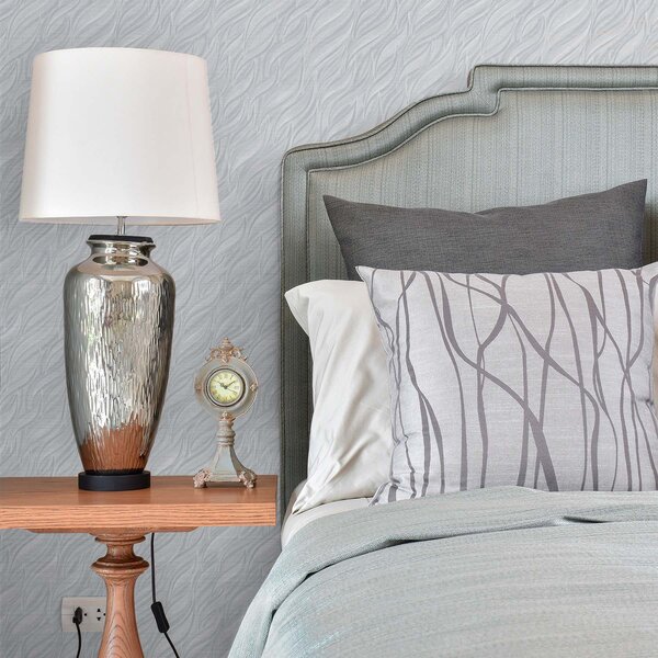 Tapet Valuri texturate, albastru-gri rece, Tapet abstract, a00688v3 : Uwalls.ro