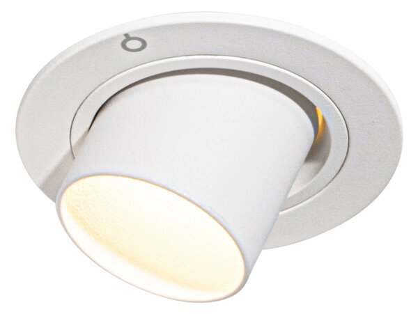 Spot modern integrat alb GU10 35mm rotund inclinabil - Installa