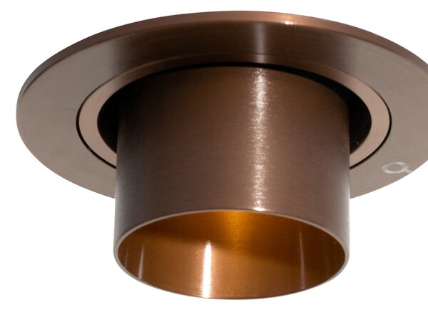 Set de 6 spoturi încastrate bronz închis GU10 35mm rotunde înclinabile - Installa