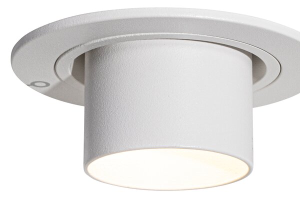 Set de 6 spoturi încastrate albe GU10 35mm rotunde înclinabile - Installa