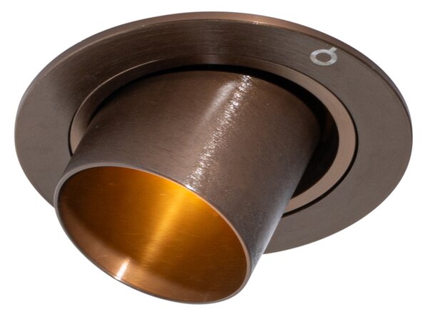Set de 6 spoturi încastrate bronz închis GU10 35mm rotunde înclinabile - Installa