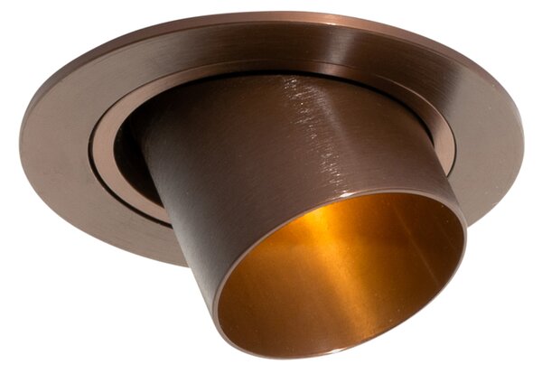 Spot modern încastrat bronz închis GU10 35mm rotund orientabil - Installa