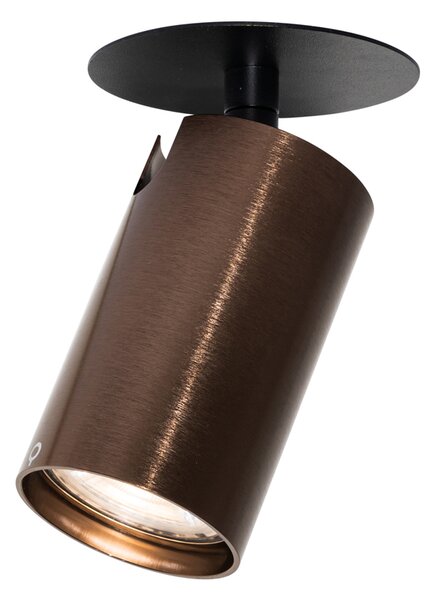 Set de 6 spoturi încastrate moderne bronz închis GU10 50mm - Chels