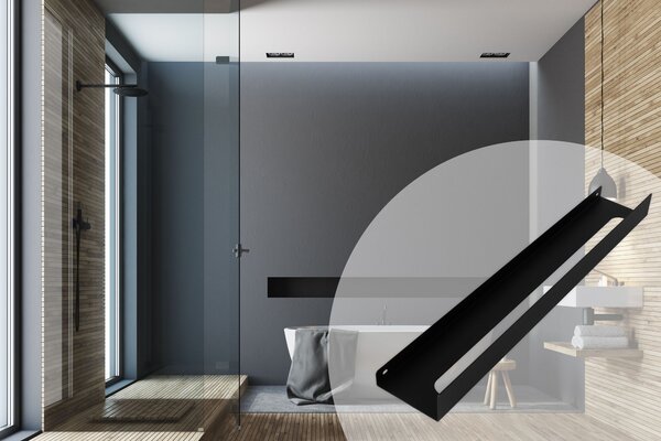 Raft pentru baie SF02 60cm black matt