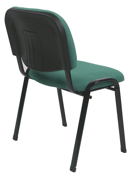 Scaun ISO 2, verde/negru, stofa, 53x55x82 cm