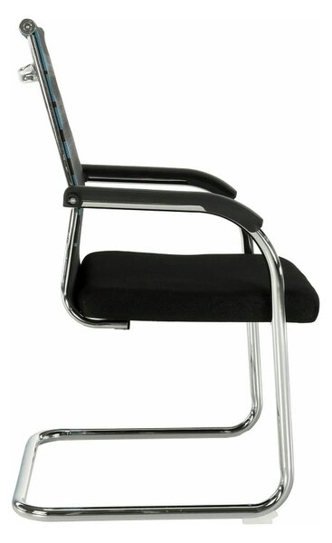 Scaun ESIN, albastru/negru, plasa/metal, 55x64x93 cm