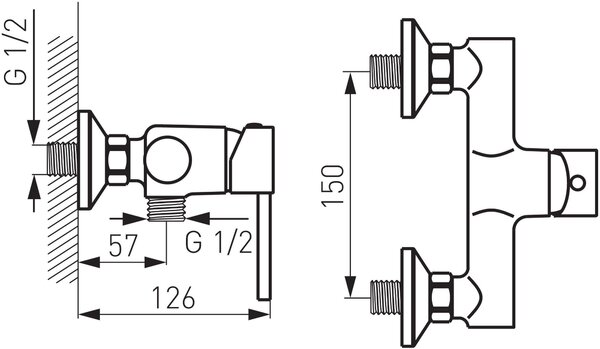 FDesign Flusso baterie de duș perete auriu FD1-FLS-7-55
