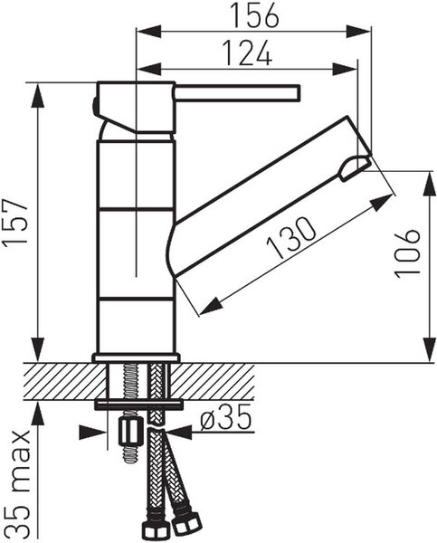 FDesign Flusso baterie lavoar stativ crom FD1-FLS-2A-11
