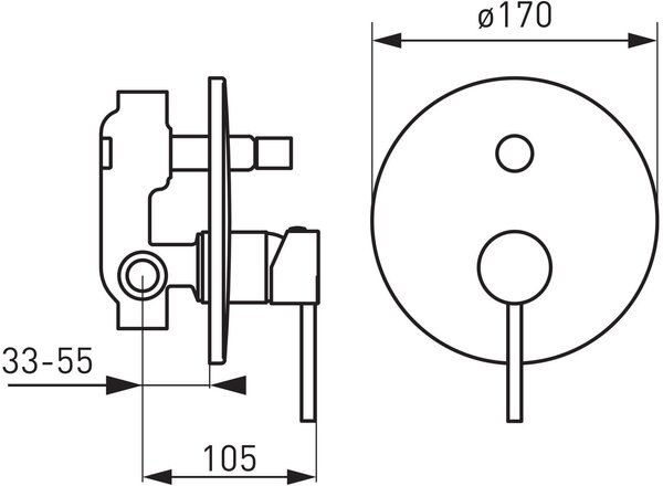 FDesign Flusso baterie cadă-duș ascuns auriu FD1-FLS-7P-55