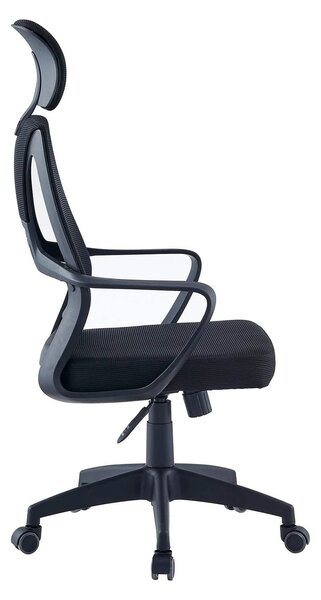 Scaun birou TAXIS NEW, negru, plasa/plastic, 66x66x115/124 cm