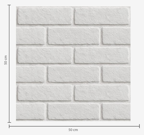 Tapet Textură de cărămidă albă, dispunere orizontală, Tapet loft, a00877 : Uwalls.ro