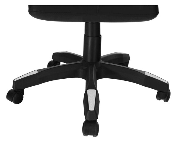 Scaun de birou JOVELA, negru/alb, piele ecologica, 65x65x114/124 cm