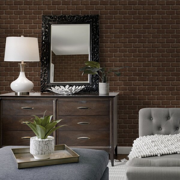 Tapet Textură rustică de cărămidă maro, Tapet loft, a00879 : Uwalls.ro