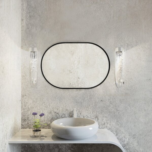 Baltica Design Tiny Border Pastille oglindă 50x100 cm oval negru 5904107924366