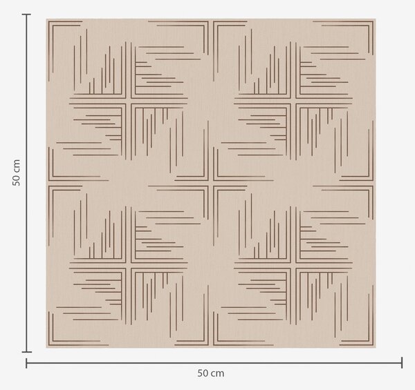 Tapet Grile de linii de cacao cu mici cruci centrale, bej, Tapet abstract, a00911 : Uwalls.ro