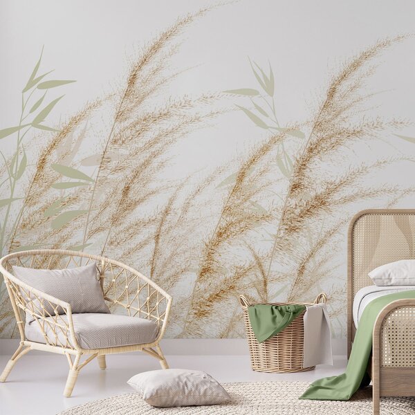 Tapet Pampas și iarbă uscată, Fototapet Natură, w04863 : Uwalls.ro