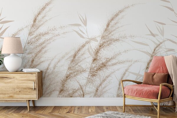 Tapet Pampas și iarbă uscată, Fototapet Natură, w04863v1 : Uwalls.ro