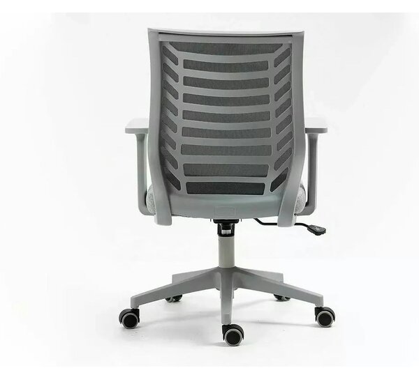 Scaun birou Q-320, gri/negru, stofa/plastic, 60x44x93/103 cm