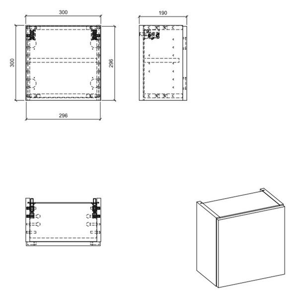 Comad Nova Oak dulap 30x18.9x30 cm stejar NOVA OAK A 83-30-1DQ(W83-03A)