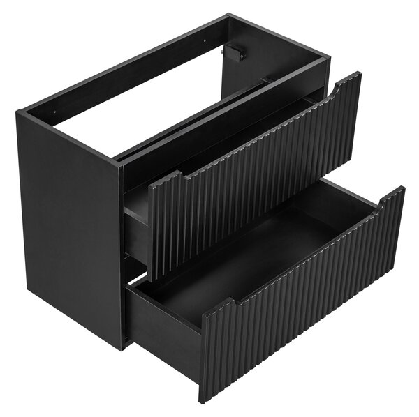 Comad Nova Black dulap 80x39x57 cm sub chiuveta pe perete negru NOVA BLACK D2 82-80-2S
