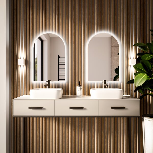 Baltica Design Tiny Border Pastille Cut oglindă 60x140 cm cu iluminare alb 5904107929903