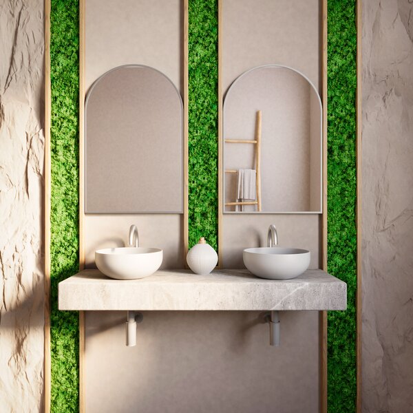Baltica Design Tiny Border Pastille Cut oglindă 50x90 cm argint 5904107924816