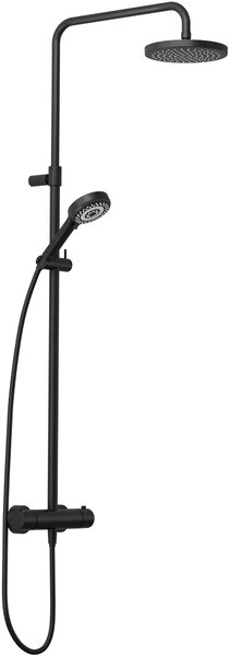 Kludi Dive set de duș perete cu termostat cu duș de ploaie negru 6807939-00