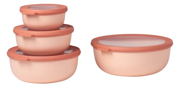 Set 4 cutii pentru gustări Rosti Mepal Nordic, roz
