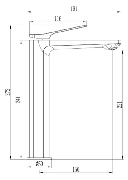 Invena Neri baterie lavoar stativ cupru BU-P1-W14