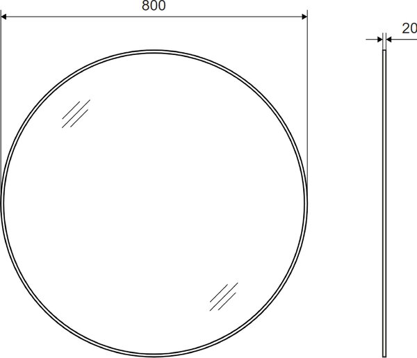 Excellent Virro oglindă 80x80 cm rotund auriu DOEX.VI080GB