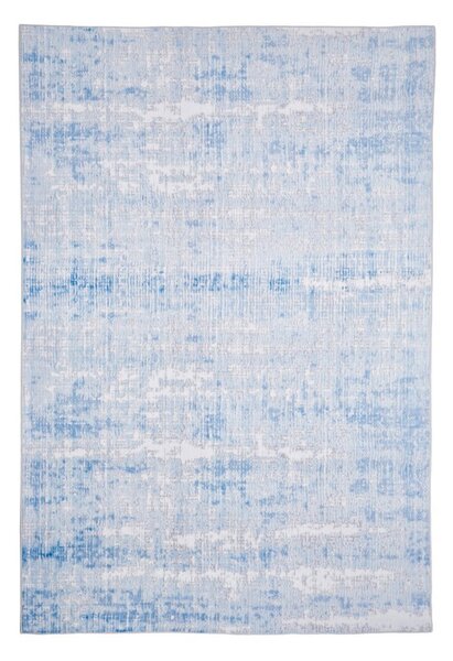 Covor Floorita Abstract, 80 x 150 cm, albastru-gri