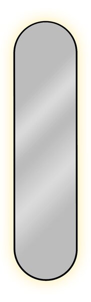 Baltica Design Tiny Border Pastille oglindă 50x110 cm oval cu iluminare negru 5904107929132