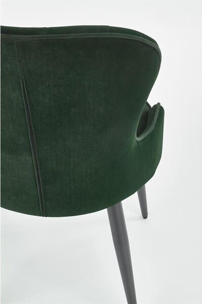 Scaun tapitat K366, verde, 52x58x92 cm