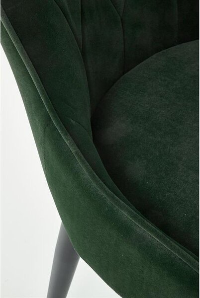 Scaun tapitat K366, verde, 52x58x92 cm
