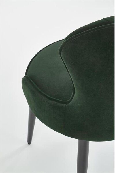 Scaun tapitat K366, verde, 52x58x92 cm