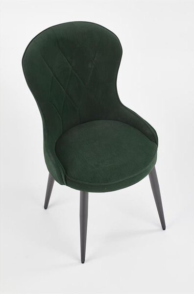 Scaun tapitat K366, verde, 52x58x92 cm