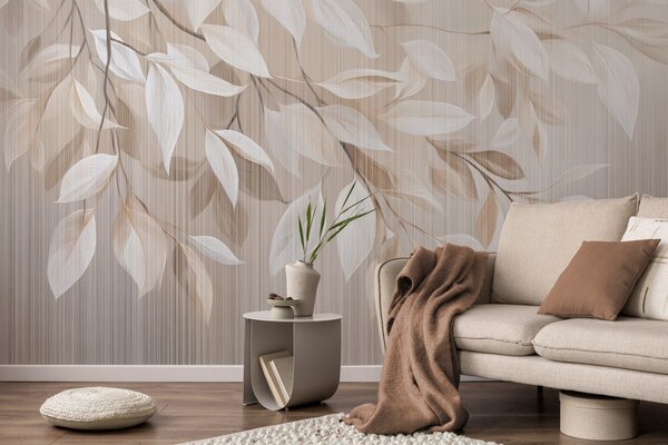 Tapet Ramură de copac atârnată, Fototapet Natură, Fototapet Frunze, w04903 : Uwalls.ro