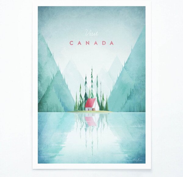 Poster Travelposter Canada, 30 x 40 cm
