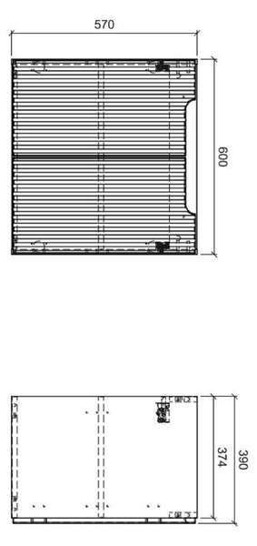 Comad Nova Cashmere dulap 60x39x57 cm sub chiuveta pe perete bej NOVA CASHMERE 82-60-2D