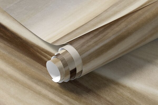 Tapet Pene abstracte texturate, albe, gri și galbene, creând un model fluid, stratificat, pe un fundal deschis, Fototapet Abstract, w09557 : Uwalls.ro