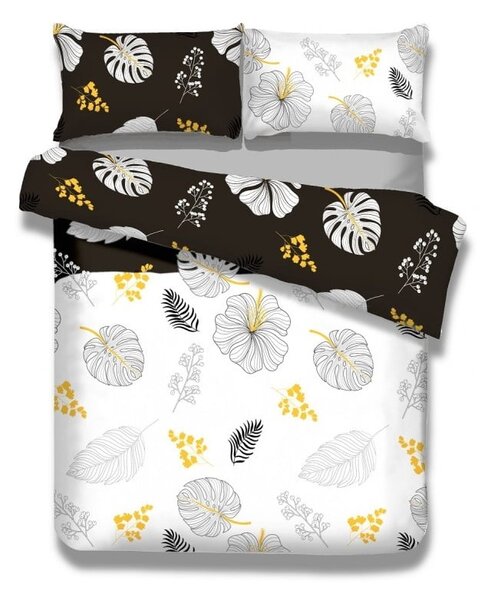 Lenjerie de pat din flanel AmeliaHome Floral Rain, 135 x 200 cm