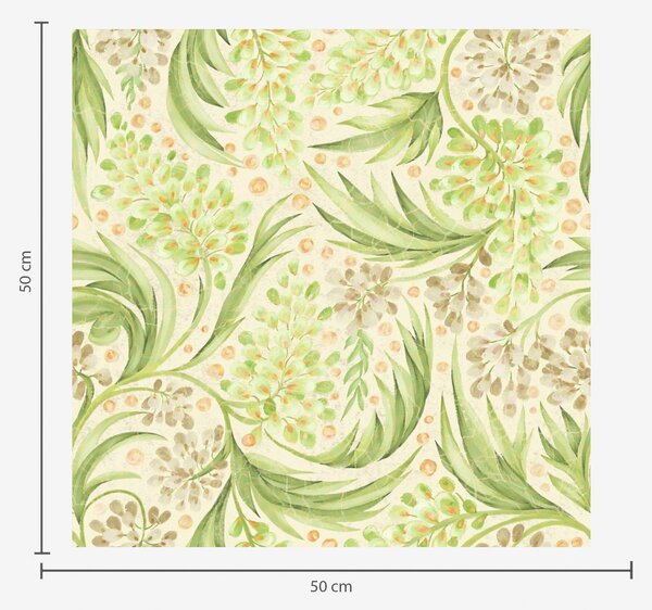 Tapet Model floral discret în nuanțe delicate de verde, Tapet flori, a00853 : Uwalls.ro