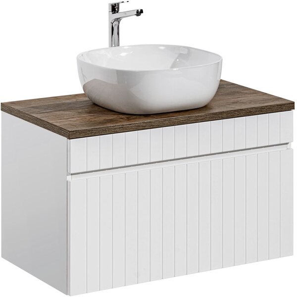 Set dulap Comad Iconic White ICONIC WHITE 82-80-D-1S, lavoar Comad Smile UM-6254SMILE50DP, SANTA FE OAK89-080-A