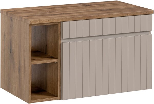 Set dulap Comad Iconic Cashmere ICONIC CASHMERE 82-60-D-1S, blat Comad Fiji BLAT 89-80-A OAK COAST EVOKE, ICONIC OAK COAST EVOKE 81-01-A