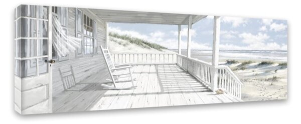 Tablou Styler Canvas Watercolor House On The Beach, 60 x 150 cm