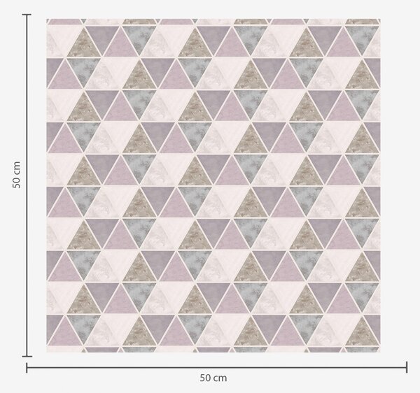 Tapet Triunghiuri cu inserții texturate, un amestec de liliac și gri, Tapet abstract, a00917 : Uwalls.ro